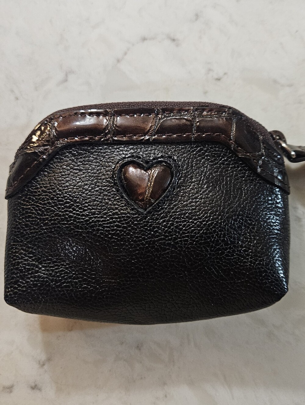 Brighton Chocolate Brown With Animal Print Inside Pouch, Like New! - Picture 11 of 12